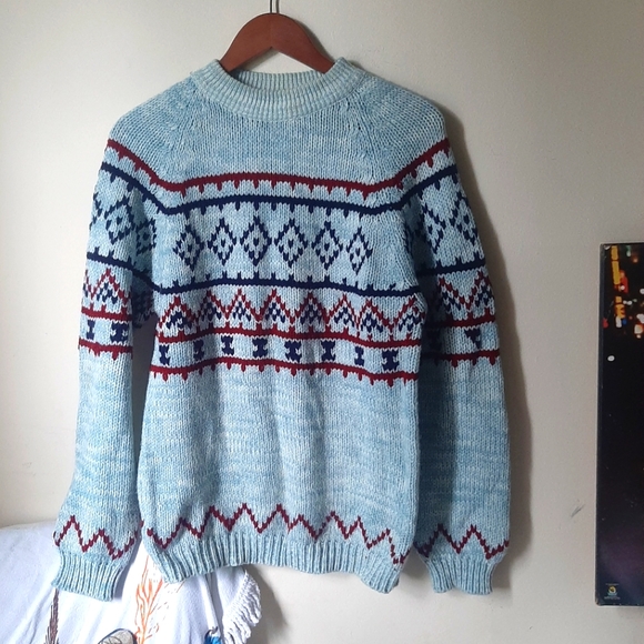 VTG 70s 80s National Alpine Ski Sweater Nordic - Picture 2 of 11